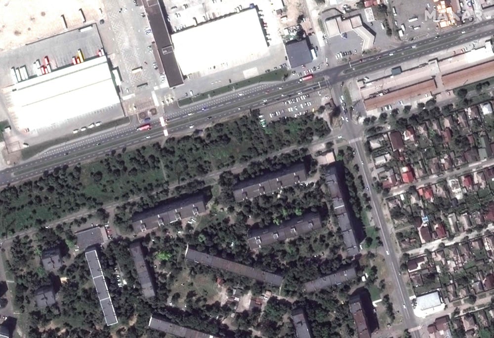 Mariupol before and after satellite comparison, earlier image